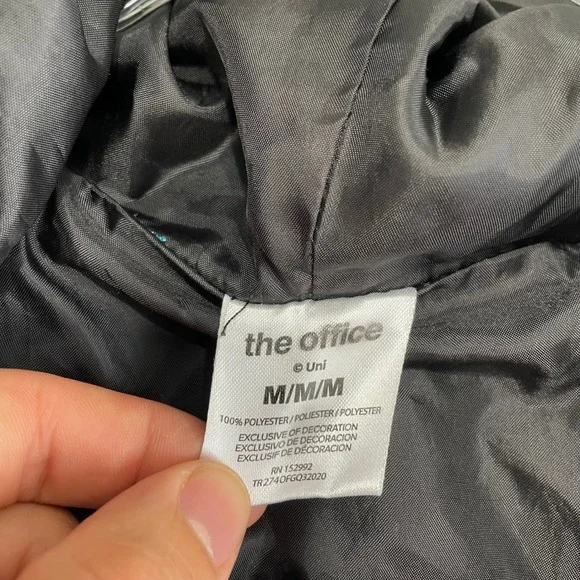 The Office Michael Scott Black Blue‎ Windbreaker Jacket Full Zip Men's Size M - Picture 4 of 9